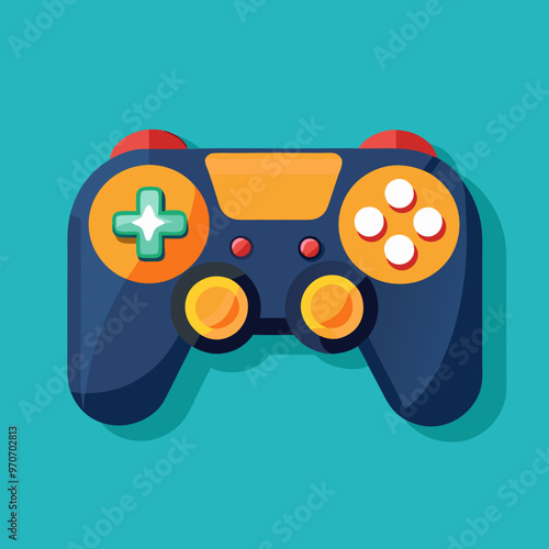 vector illustration of joystick controller game