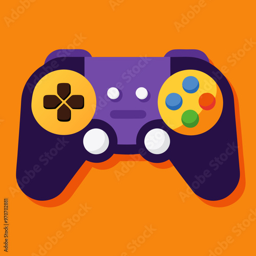 vector illustration of joystick controller game