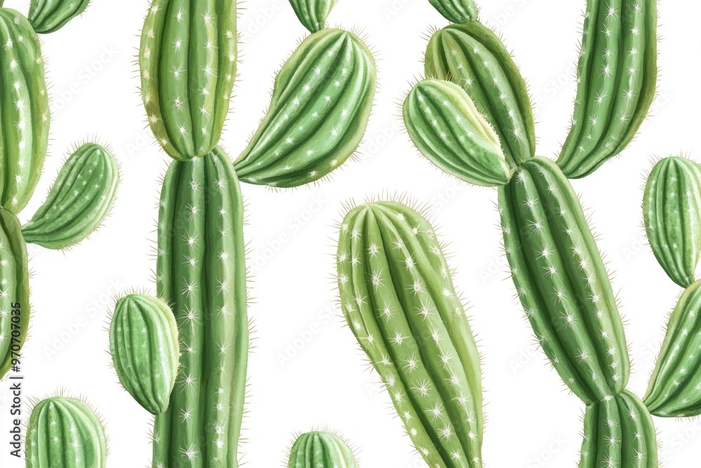 Summer cactus seamless pattern for wallpapers and textiles. Summer cactus seamless pattern for wallpapers and textiles.