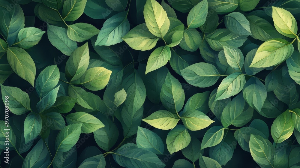 Lush Green Foliage Pattern Background Lush Green Foliage Pattern Background