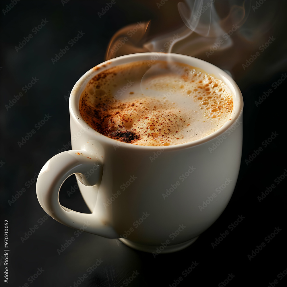 Steaming Cup of Coffee Photo - White Ceramic Cup, Hot Beverage, Coffee Foam Steaming Cup of Coffee Photo - White Ceramic Cup, Hot Beverage, Coffee Foam