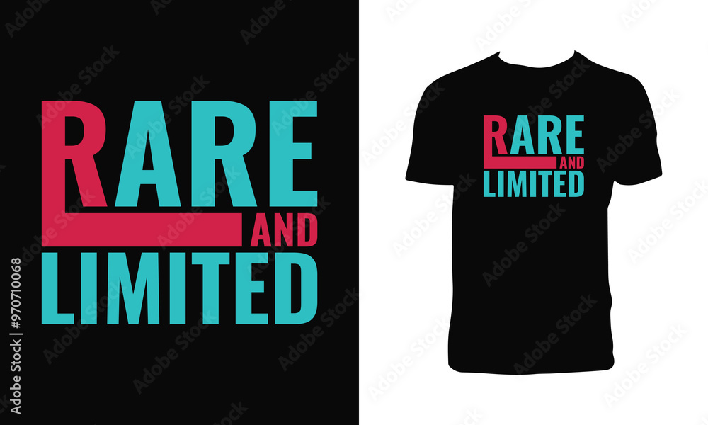 Naklejka premium Rare And Limited Typography T Shirt Design. 