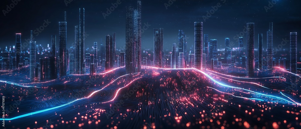 Obraz premium Big data connection technology concept