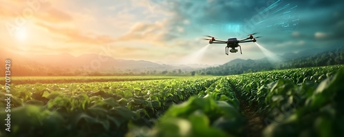 Futuristic Drone Spraying C...