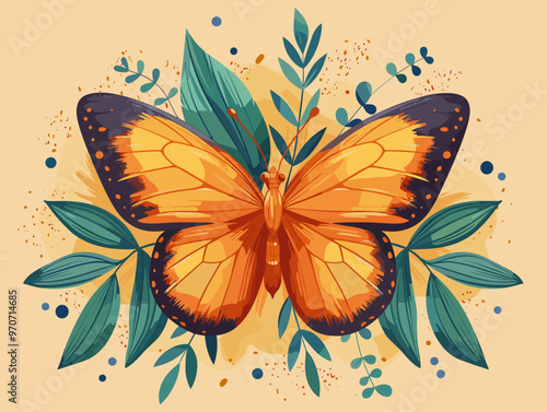 Butterfly and Leaf: A Symbol of Nature's Delicate Balance