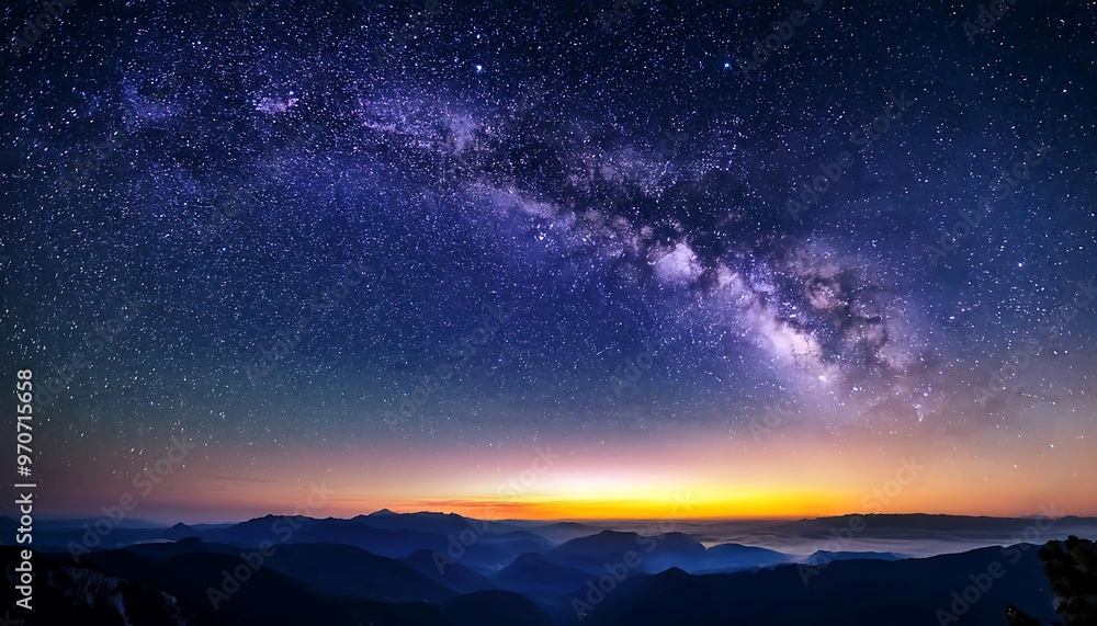Fototapeta premium Breathtaking Starry Night Over the Horizon