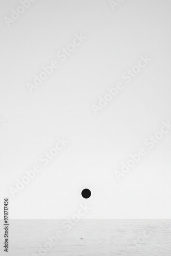 Large Empty Space Featuring Small Centered Element like Dot or Icon Emphasizing Simplicity and Use of Negative Space with Minimalistic Design photo