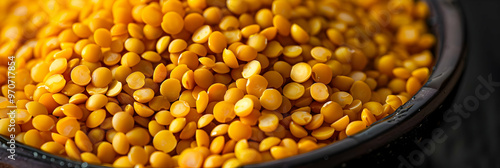 Yellow Split Peas in a Bowl Photo