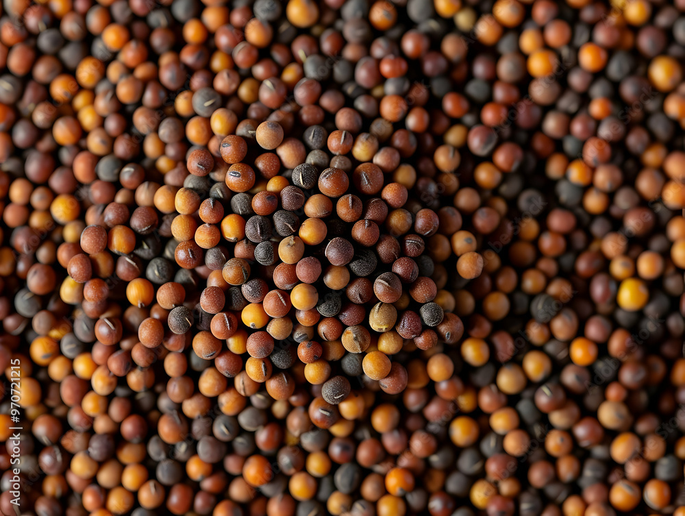 Close-Up Photo of Brown Mustard Seeds Background