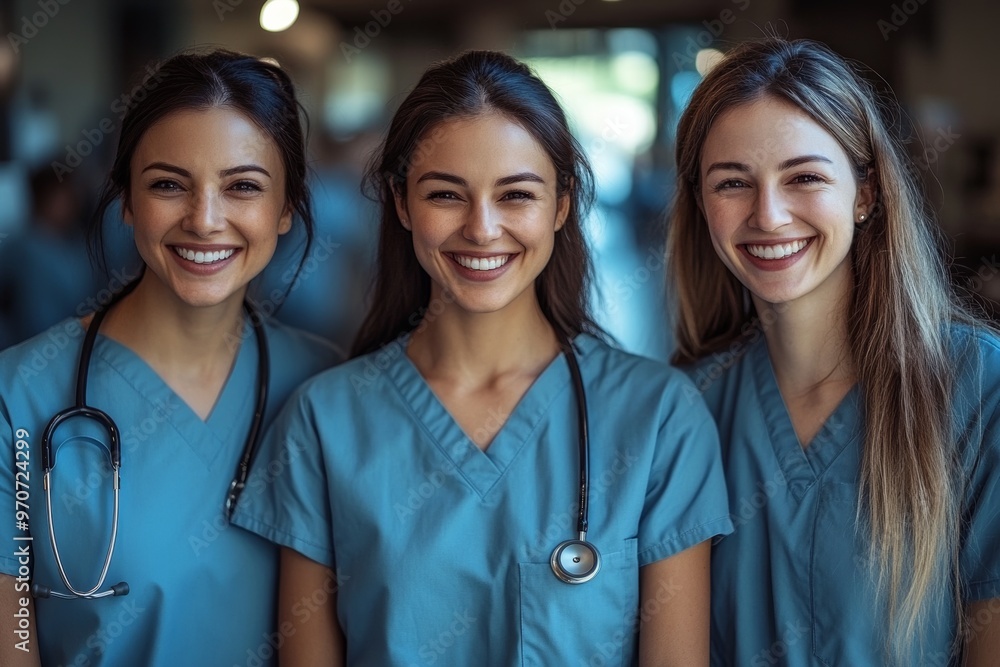 A group of nurses. Generative AI A group of nurses. Generative AI