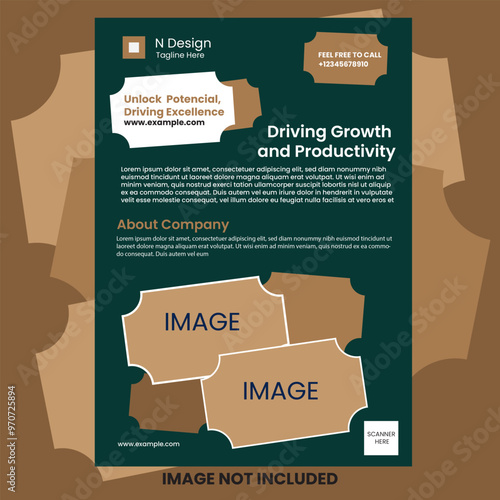 CREATIVE MINIMAL SIMPLE BUSINESS MODERN A4 SINGLE SIDED FLYER DESIGN TEMPLATE