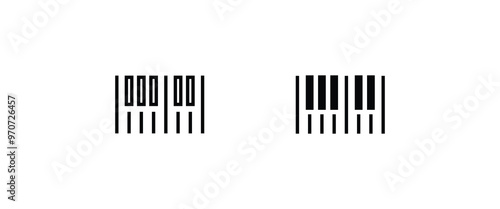 piano icon set. orchestra musical piano instrument music line icons set, editable stroke isolated on white, linear vector outline illustration, symbol logo design style