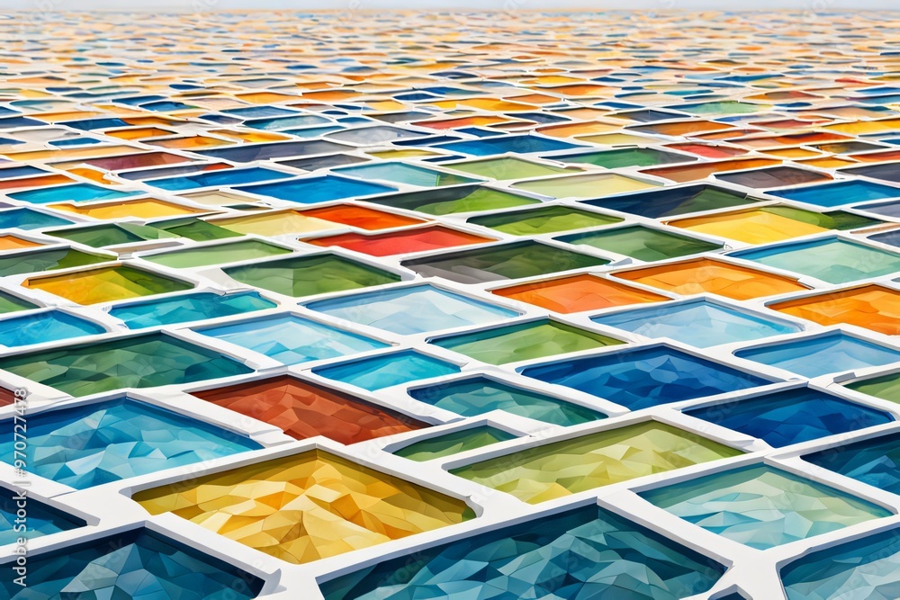 Obraz premium watercolor tiles background