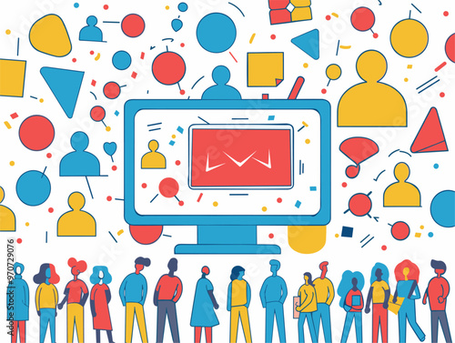 Tech Conference Gathering: Digital Connection and Innovation