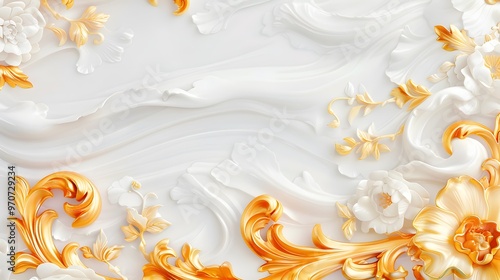 A zoomed-in perspective of a fine porcelain surface, smooth finish, delicate hand-painted details