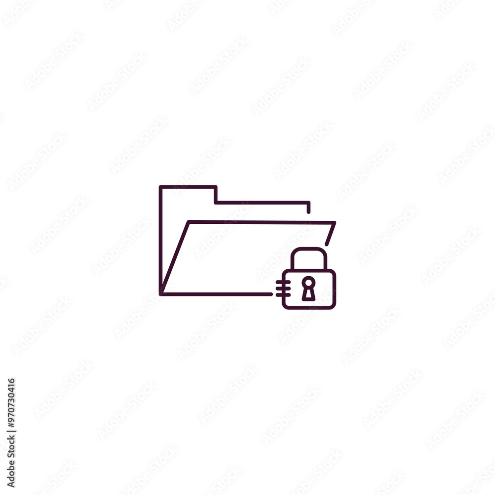 data protection outline icon. Linear vector from internet security concept. Thin line data protection icon isolated on white background data protection outline icon. Linear vector from internet security concept. Thin line data protection icon isolated on white background