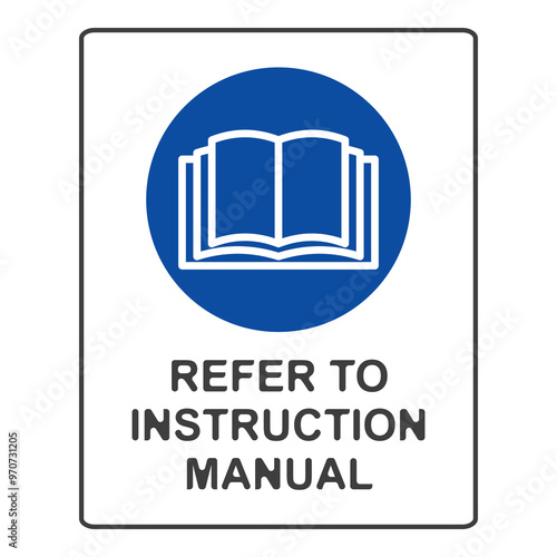 Refer to instruction manual flat symbol