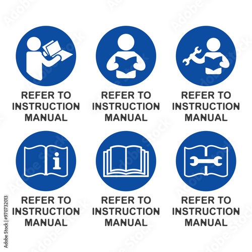 Refer to instruction manual flat symbol
