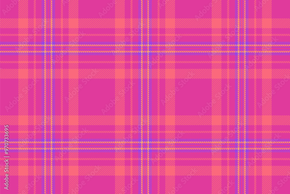 Nostalgic fabric textile texture, woven check vector plaid. Lady tartan seamless pattern background in pink and red colors. Nostalgic fabric textile texture, woven check vector plaid. Lady tartan seamless pattern background in pink and red colors.