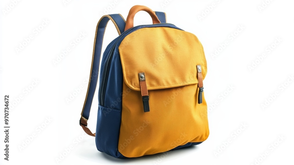 Naklejka premium School backpack on white background