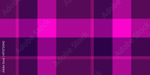 Tone texture check vector, mosaic textile tartan pattern. Greeting background seamless fabric plaid in purple and dark colors.