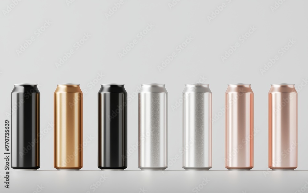 Explain how the metallic, reflective surface of the cans could symbolize innovation and forward-thinking in the beverage industry, particularly with health-focused drinks Explain how the metallic, reflective surface of the cans could symbolize innovation and forward-thinking in the beverage industry, particularly with health-focused drinks