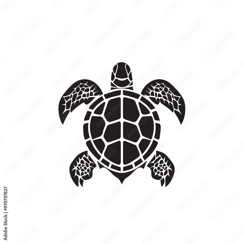 Fototapeta premium Turtle in cartoon, doodle style . Image for t-shirt, web, mobile apps and ui. Isolated 2d vector illustration in logo, icon, sketch style, Eps 10, black and white. AI Generative