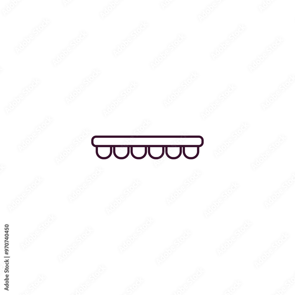 ice cube tray outline icon. Linear vector from kitchen concept. Thin line ice cube tray icon isolated on white background ice cube tray outline icon. Linear vector from kitchen concept. Thin line ice cube tray icon isolated on white background
