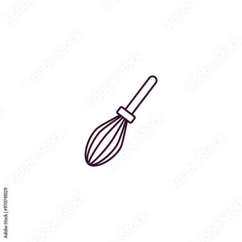 beater outline icon. Linear vector from kitchen concept. Thin line beater icon isolated on white background
