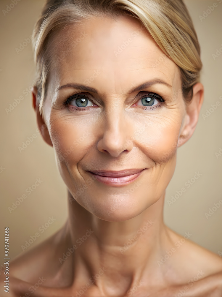 woman's natural face with wrinkles woman's natural face with wrinkles
