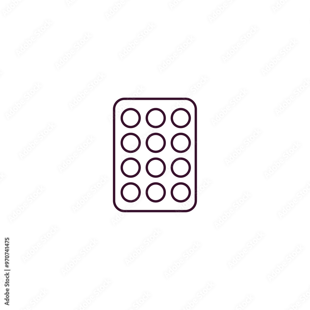 muffin pan outline icon. Linear vector from kitchen concept. Thin line muffin pan icon isolated on white background muffin pan outline icon. Linear vector from kitchen concept. Thin line muffin pan icon isolated on white background