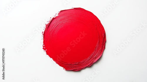 Red highlighter circle on white background photo