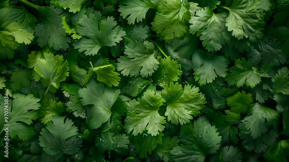 Photo - Fresh Green Cilantro Leaves Background Texture Photo - Fresh Green Cilantro Leaves Background Texture