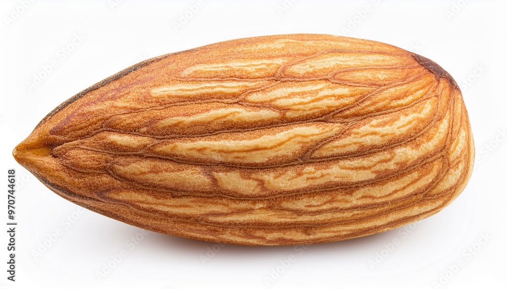 Roasted almond nuts isolated on white background with clipping path. ai generated Roasted almond nuts isolated on white background with clipping path. ai generated