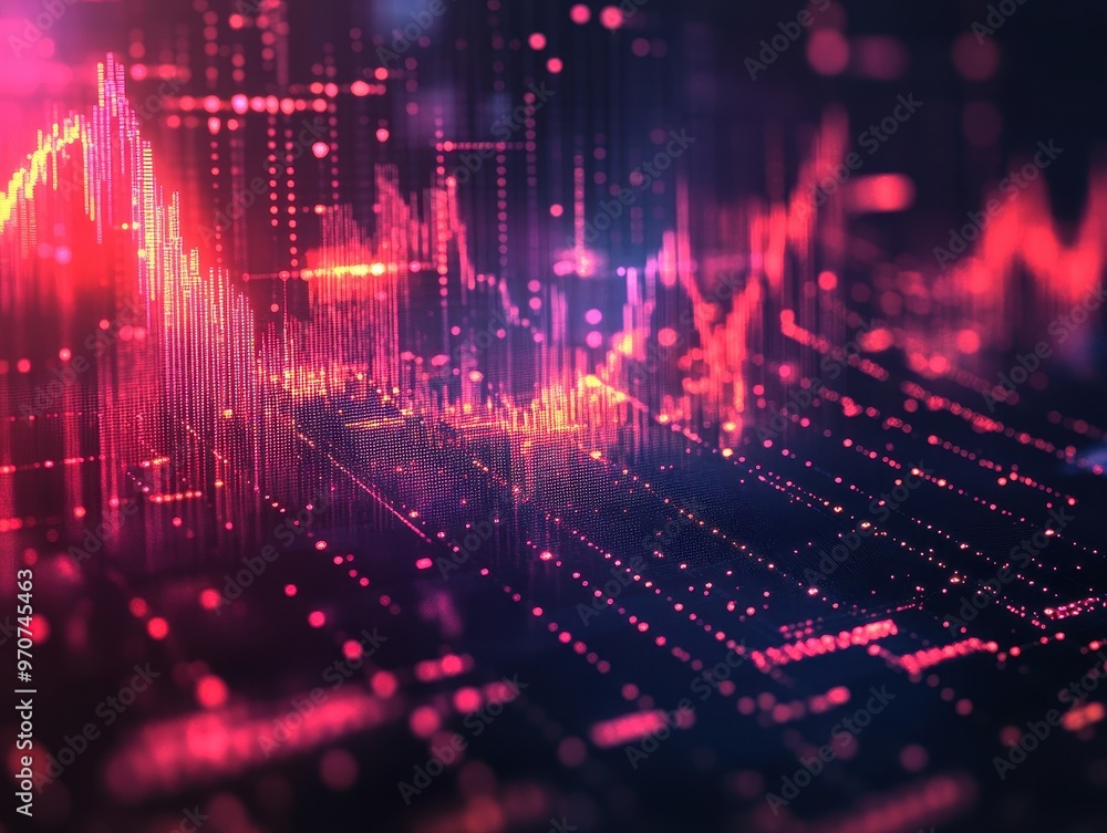 Vibrant data visualization with colorful graphs and charts illustrating trends and statistics in a digital format. Vibrant data visualization with colorful graphs and charts illustrating trends and statistics in a digital format.
