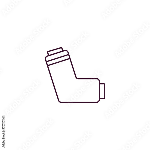 inhalator outline icon. Linear vector from health and medical concept. Thin line inhalator icon isolated on white background