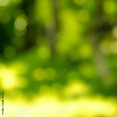 Abstract green and yellow blurry background.