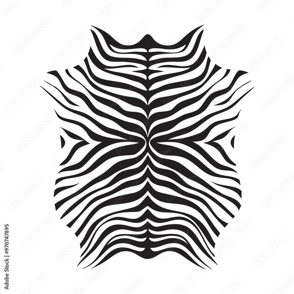 Fototapeta premium Zebra skin. Vector black and white Zebra background illustration . 