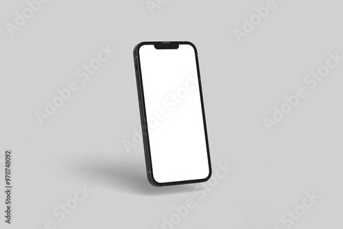 smartphone Mobile iphone with blank white display Vector