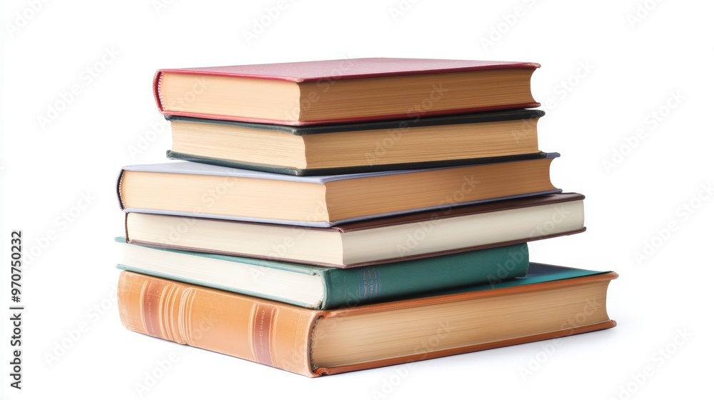 Stack of books isolated on white background Stack of books isolated on white background