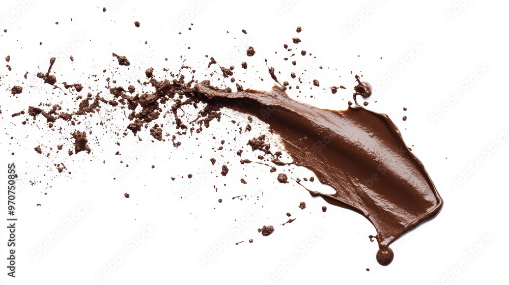 Drops of mud sprayed isolated on white background Drops of mud sprayed isolated on white background
