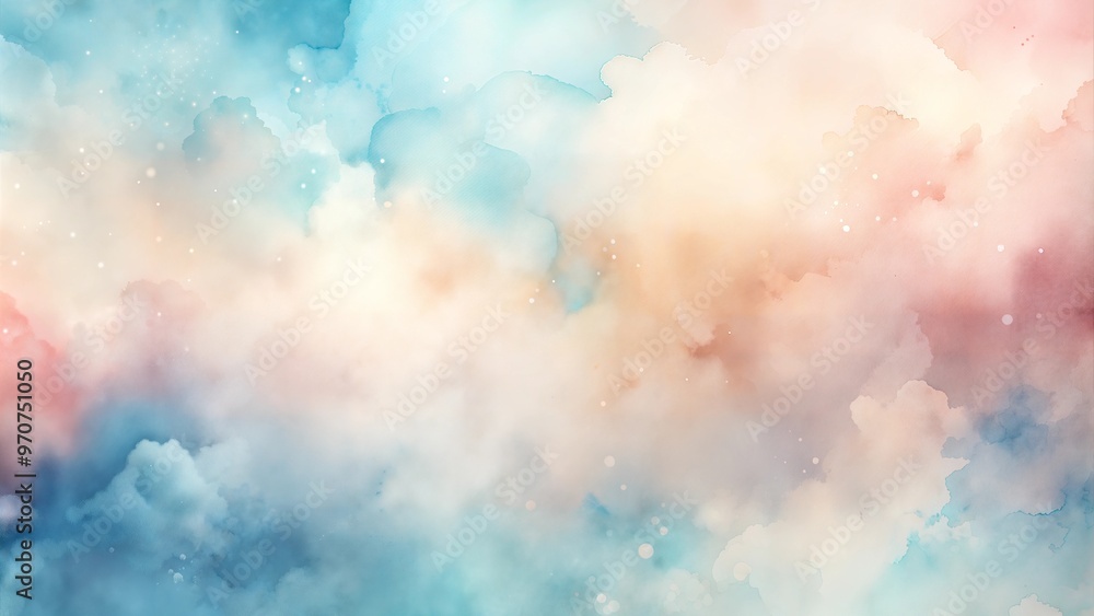Pastel watercolor cloud background in soft pink and blue tones with copy space
Pastel watercolor cloud background in soft pink and blue tones with copy space