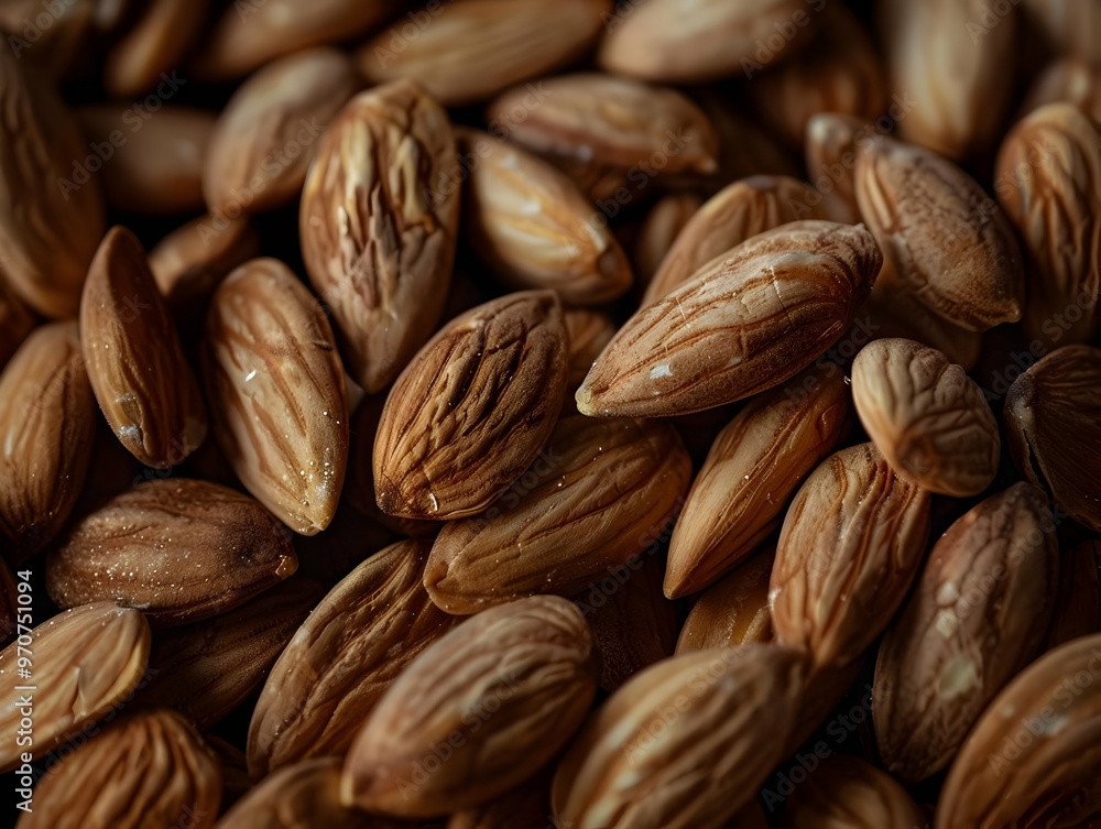 Photo of Roasted Almonds Close Up Photo of Roasted Almonds Close Up