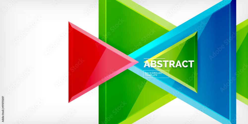 Triangle glass shapes geometric abstract background. Vector Illustration For Wallpaper, Banner, Background, Card, Book Illustration, landing page