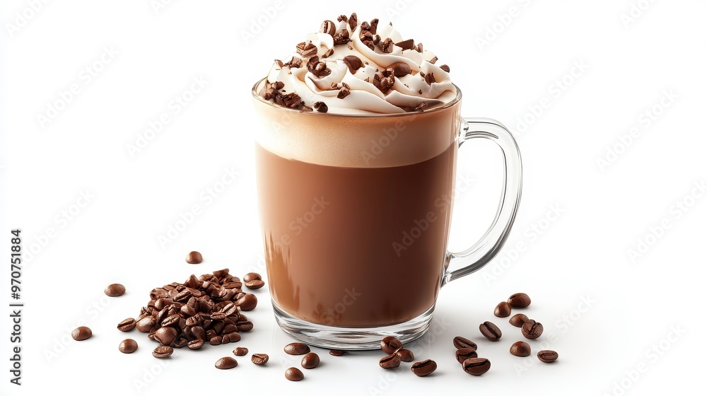 Mocha clipart, element, 3D illustration, realistic, isolated on white background Mocha clipart, element, 3D illustration, realistic, isolated on white background