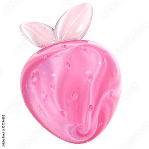 Cute 3d Y2k Pink Kawaii Glossy Christmas Strawberry