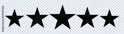 Set of Star Rating icon vector. 5 star rating yellow icons vector icons. yellow star icon, Product quality assessment icons. Vector illustration EPS 10