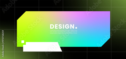 Futuristic element vector illustration. Colorful lower third video overlay.