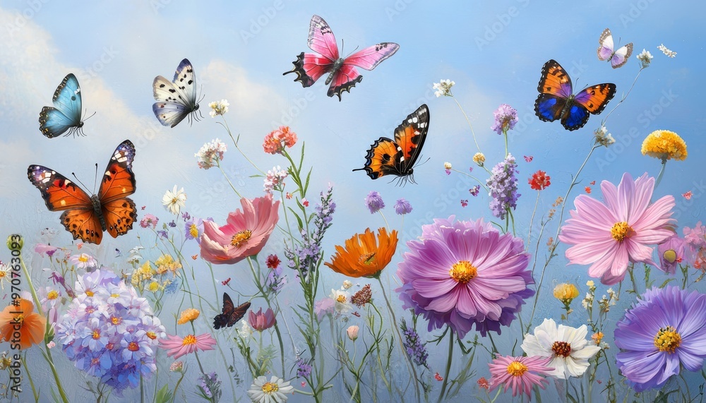 Describe how the image could inspire a jewelry collection that incorporates floral and butterfly elements, emphasizing delicacy and grace Describe how the image could inspire a jewelry collection that incorporates floral and butterfly elements, emphasizing delicacy and grace