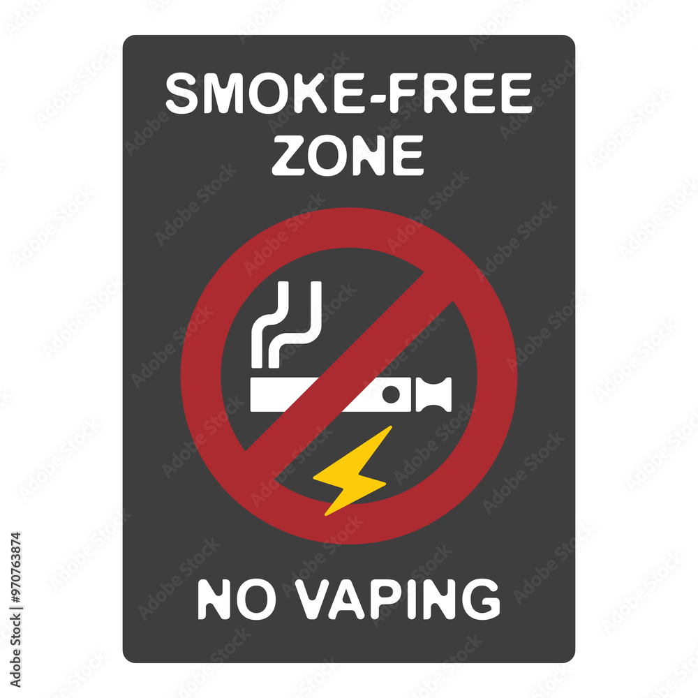 NO SMOKING, NO VAPING, flat logo NO SMOKING, NO VAPING, flat logo